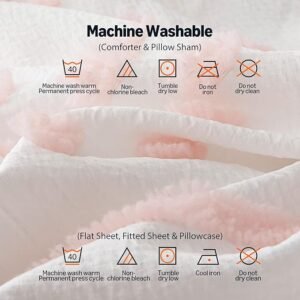 Amazon Basics 5-Piece Kids' Bed-in-a-Bag, Jacquard Microfiber Bedding Set with Comforter