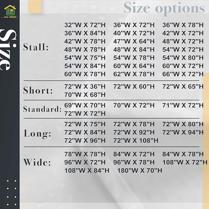 N&Y HOME Fabric Shower Curtain Liner Solid White with Magnets - Image 2